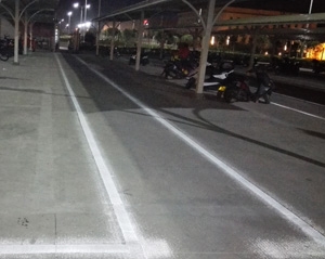 北汽廣州停車場(chǎng)劃線-熱熔標(biāo)線